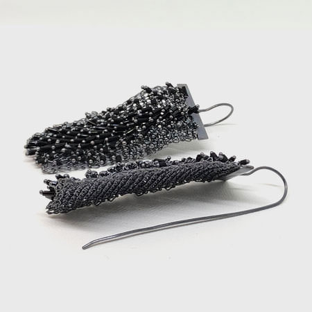 Handmade black earrings