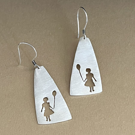 Balloon girl earrings