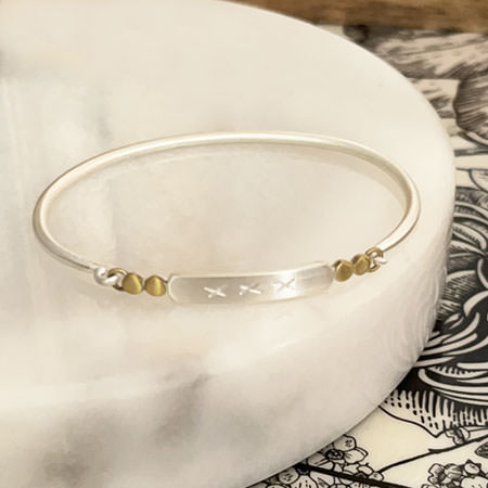 Adore silver bangle