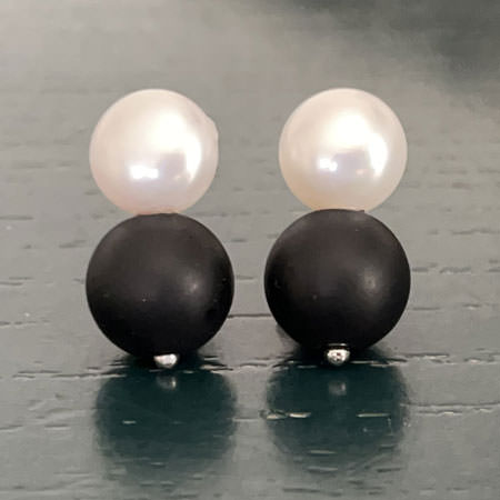 Small pearl earrings